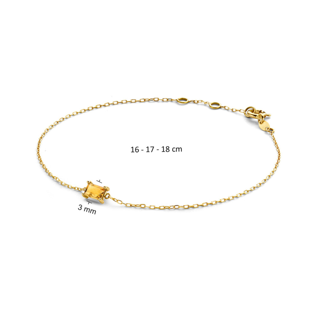 jackie-gold-medina-jkb21157-armband-geelgoud-14-karaat-citrien-goudkleurig-geel-lengte-16-17-18-cm