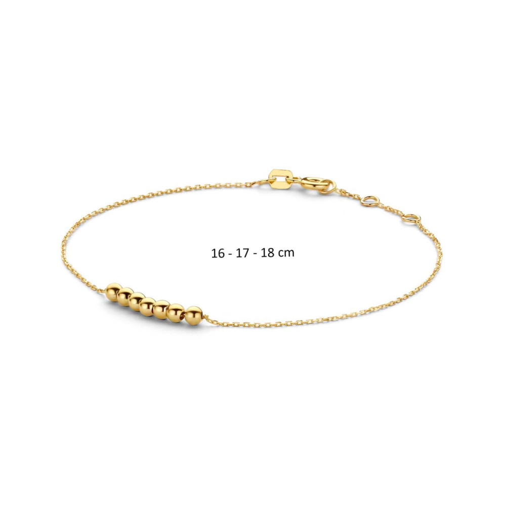 jackie-gold-mini-dots-jkb20084-armband-ankerschakel-bolletjes-geelgoud-14-karaat-lengte-16-17-18-cm