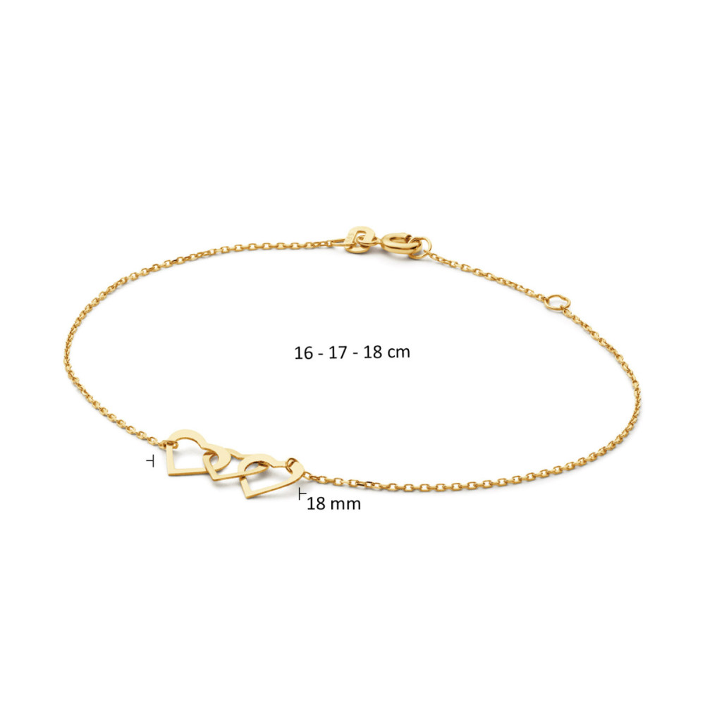 jackie-gold-moving-love-jkb25550-armband-hartjes-geelgoud14-karaat-lengte-16-17-18-cm