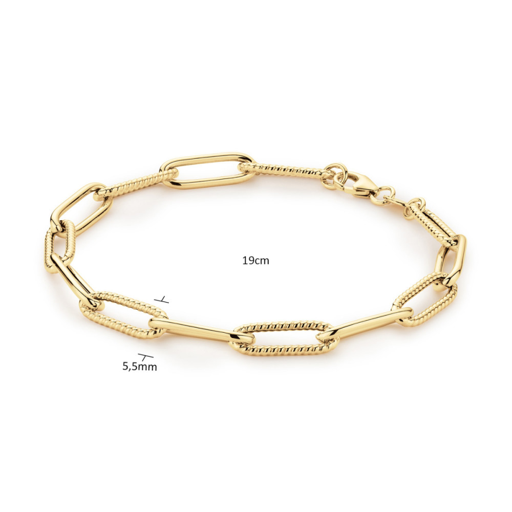jackie-gold-tres-chic-boxlink-jkb25502-armband-paperclip-geelgoud-14-karaat-lengte-max-19-cm