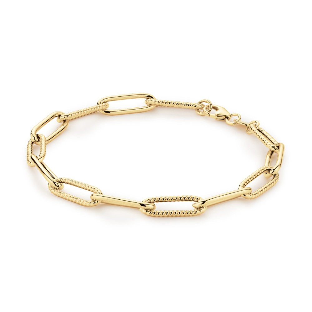 jackie-gold-tres-chic-boxlink-jkb25502-armband-paperclip-geelgoud-14-karaat-lengte-max-19-cm