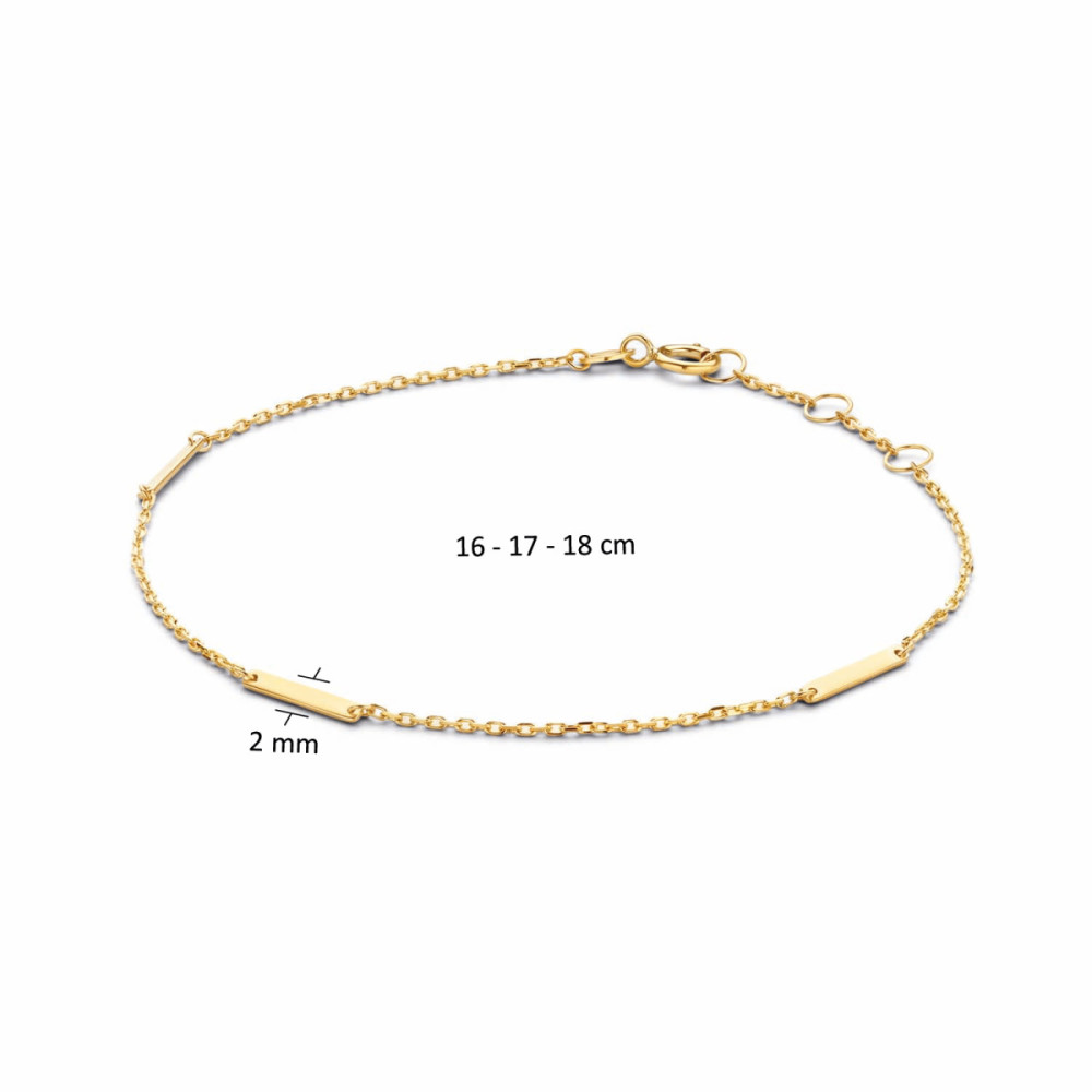 jackie-gold-triple-bar-jkb21101-armband-ankerschakel-plaatjes-geelgoud-14-karaat-lengte-17-18-19-cm
