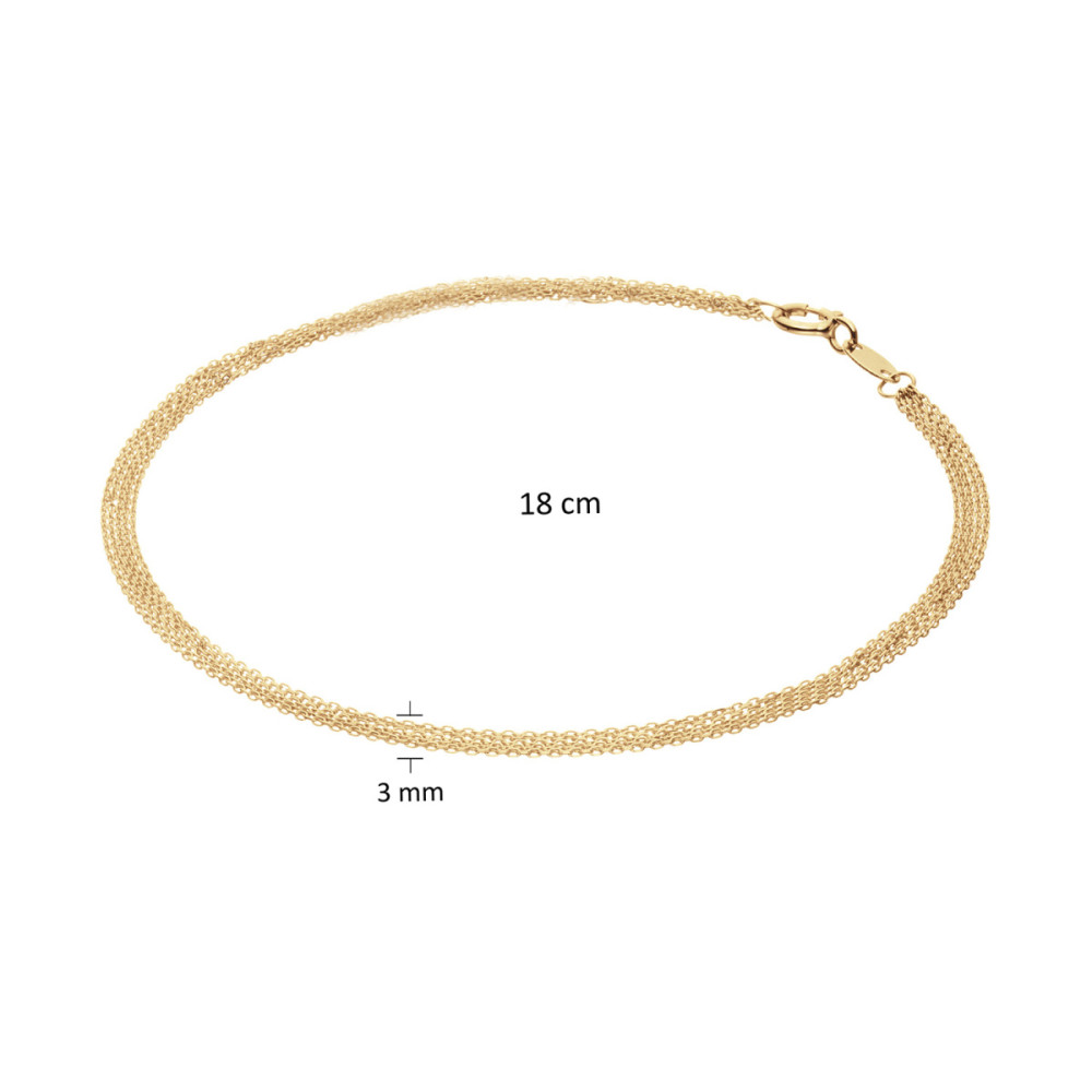 jackie-gold-waterfall-jkb24412-armband-ankerschakel-5-voudig-geelgoud-14-karaat-lengte-18-cm
