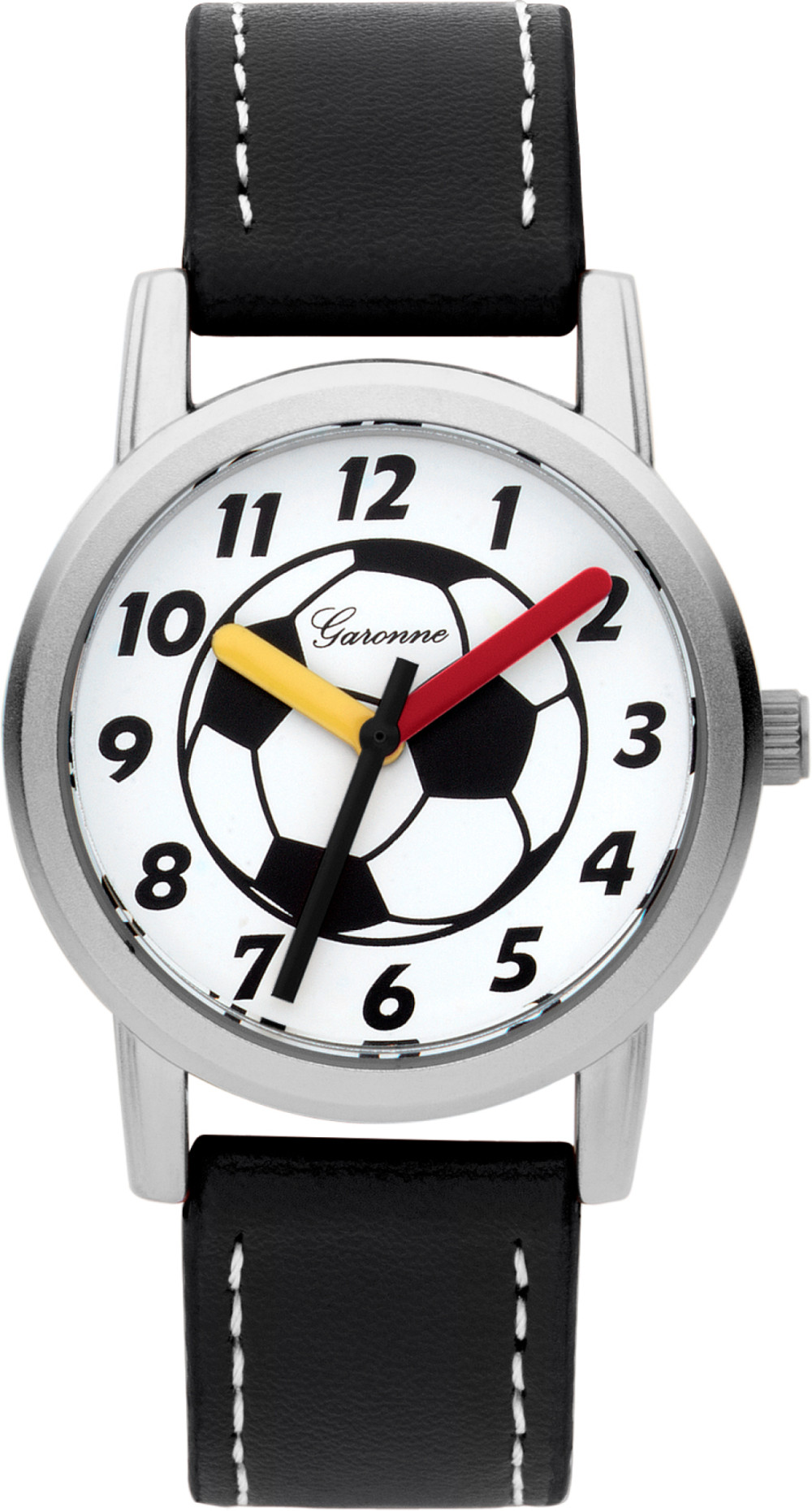 garonne-kids-kq12q476-kinderhorloge-voetbal-wijzerplaat-zwarte-band-28-mm