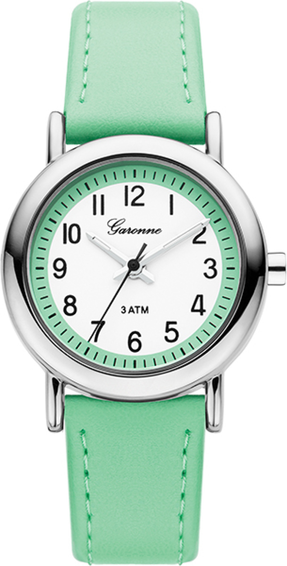 garonne-kids-kv31q467-kinderhorloge-mintgroene-band-zilverkleurige-kast-27-mm