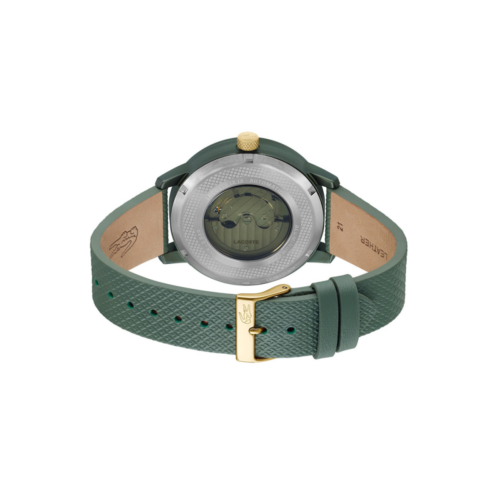 lacoste-1212-lc2011384-automatisch-herenhorloge-groen-leer-skeleton-krokodil-44-mm