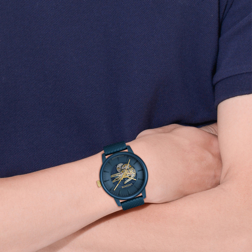 lacoste-1212-lc2011385-automatisch-herenhorloge-blauw-opengewerkt-goudkleurig-logo-44-mm