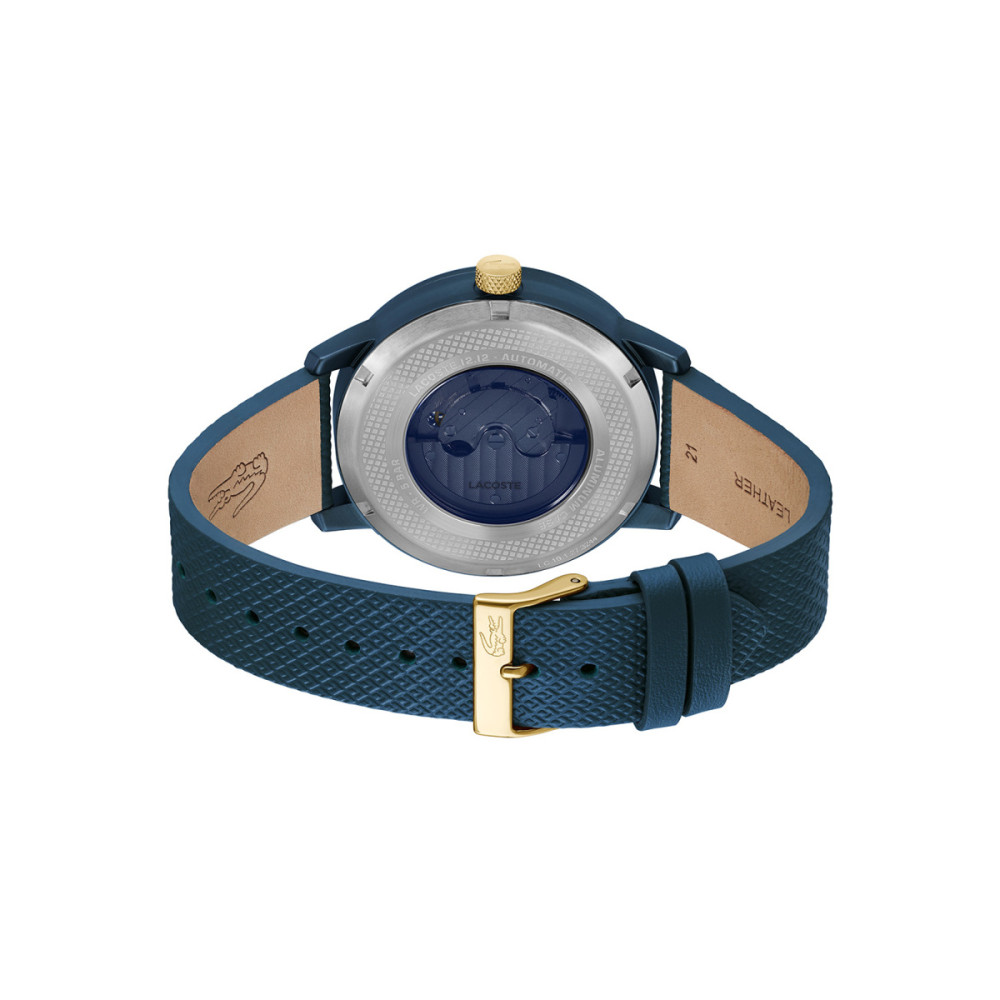 lacoste-1212-lc2011385-automatisch-herenhorloge-blauw-opengewerkt-goudkleurig-logo-44-mm