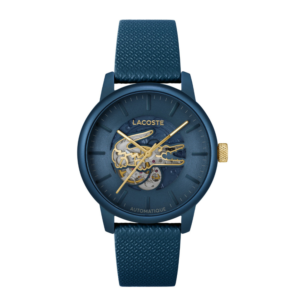 lacoste-1212-lc2011385-automatisch-herenhorloge-blauw-opengewerkt-goudkleurig-logo-44-mm