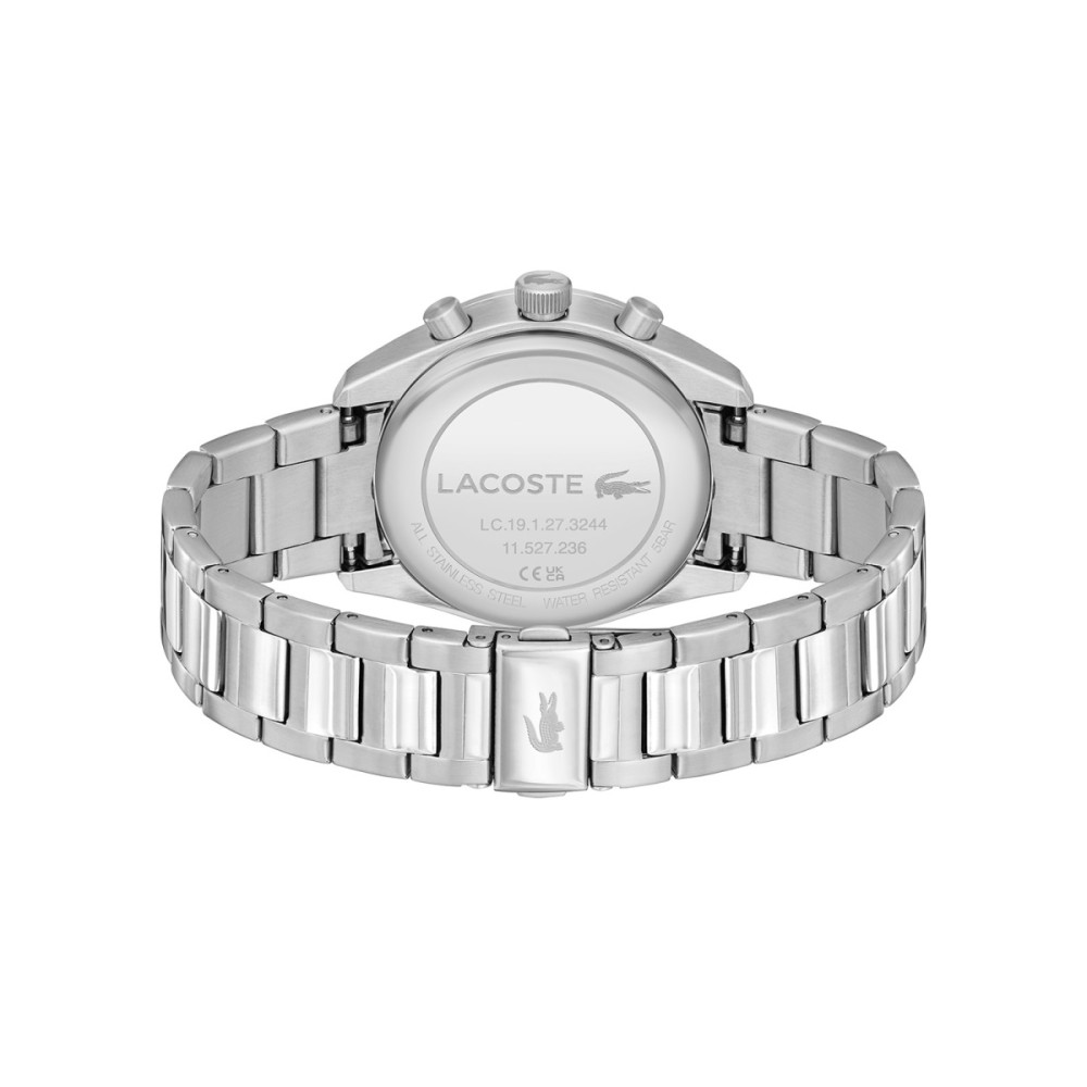 lacoste-boston-lc2011346-herenhorloge-zilverkleurig-staal-groene-wijzerplaat-chronograaf-42-mm