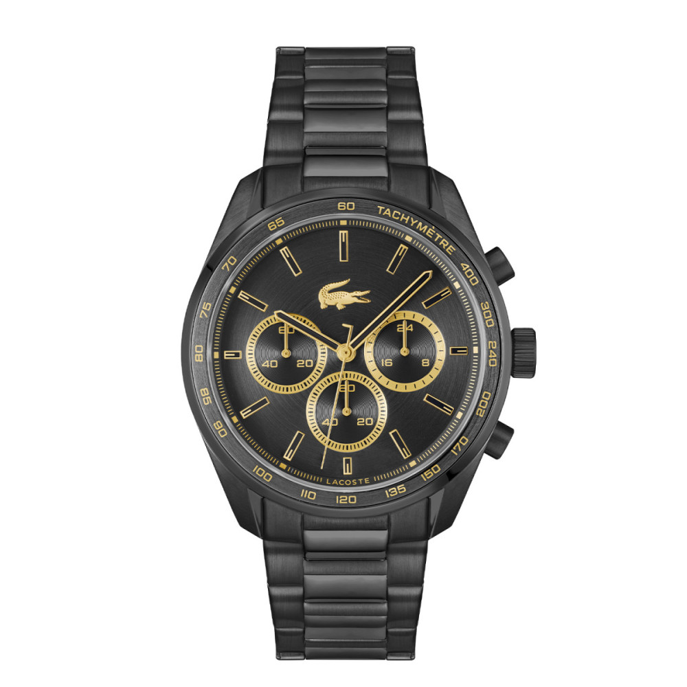lacoste-boston-lc2011476-herenhorloge-zwart-staal-goudkleurige-details-chronograaf-42-mm