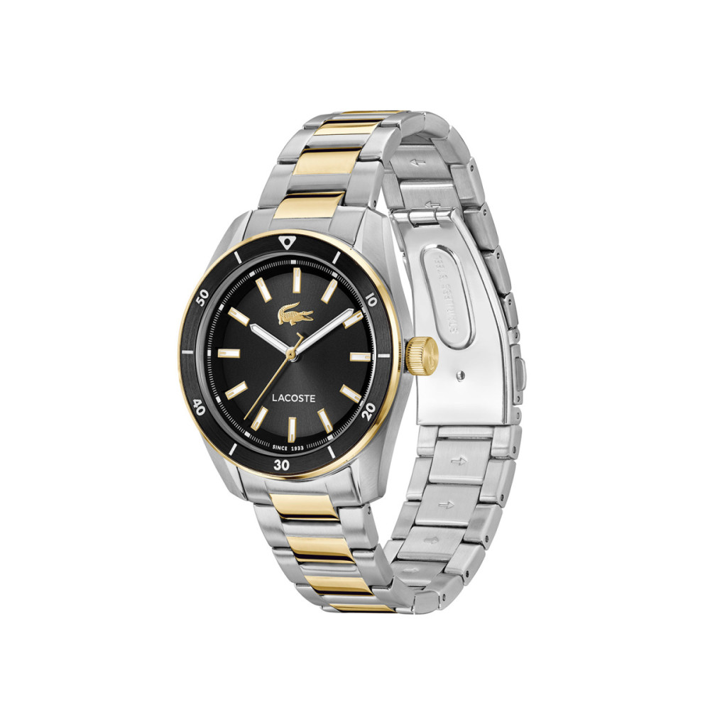 lacoste-boston-lc2011488-herenhorloge-bicolor-staal-zwarte-wijzerplaat-39-mm