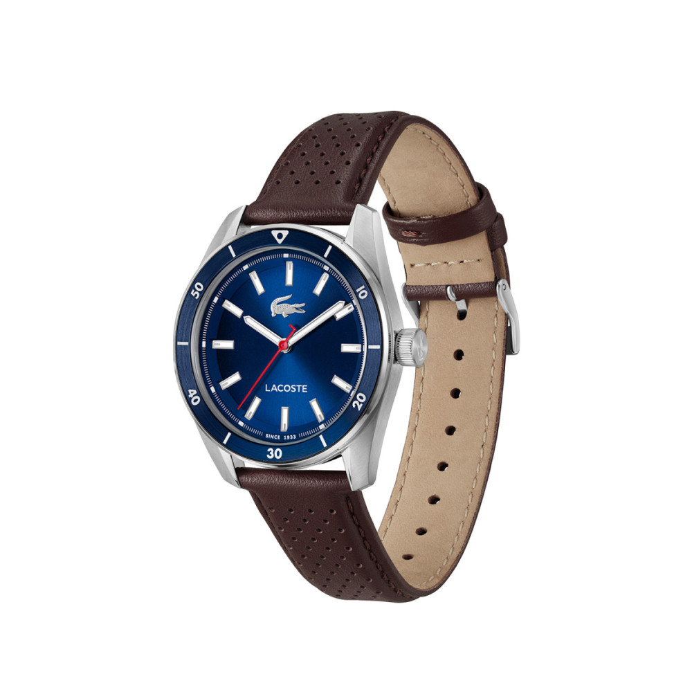 lacoste-boston-lc2011489-herenhorloge-zilverkleurig-staal-blauwe-wijzerplaat-bruin-leer-39-mm