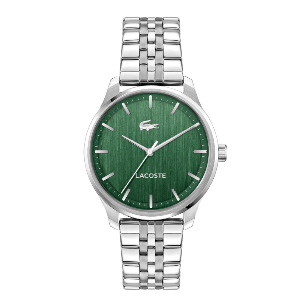 lacoste-lisbon-lc2011509-herenhorloge-zilverkleurig-staal-groene-wijzerplaat-42-mm