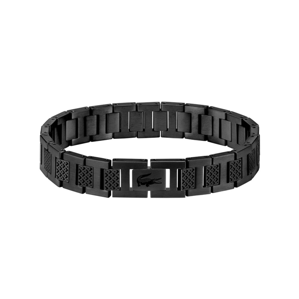 lacoste-metropole-lcj2040119-herenarmband-zwart-staal-matte-schakels-10-mm-breedte-lengte-19-cm
