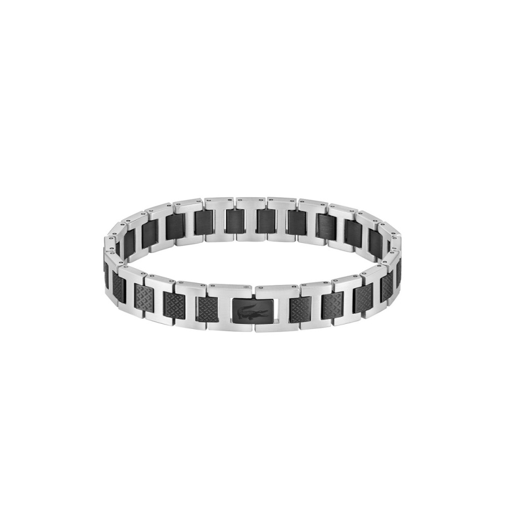 lacoste-metropole-lcj2040418-schakelarmband-heren-staal-zwart-zilverkleurig-10-mm-breedte-lengte-19-cm