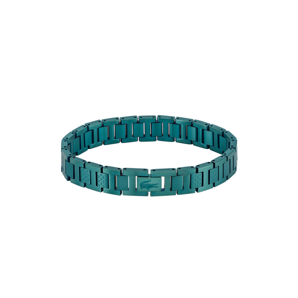 lacoste-metropole-lcj2040420-schakelarmband-heren-groen-staal-glanzend-10-mm-breedte-lengte-19-cm