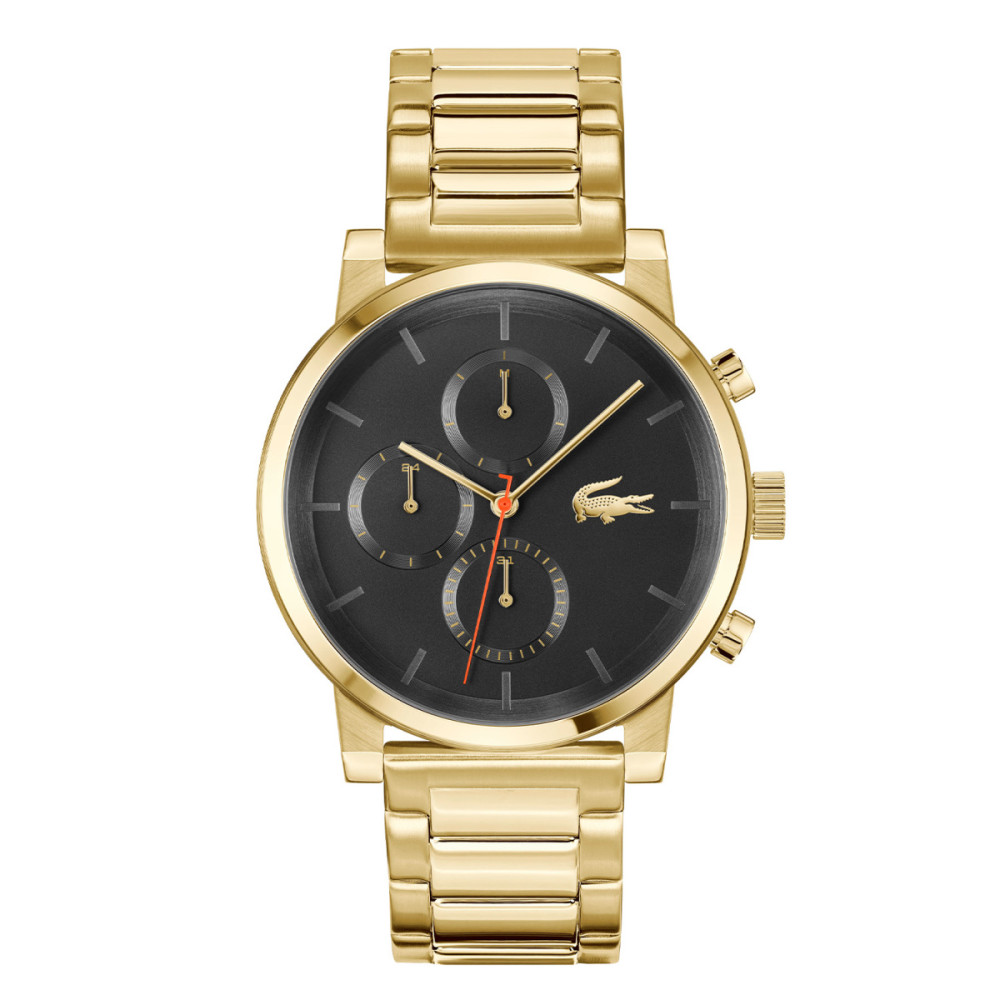 lacoste-replay-lc2011407-herenhorloge-zwarte-wijzerplaat-goudkleurig-staal-44-mm