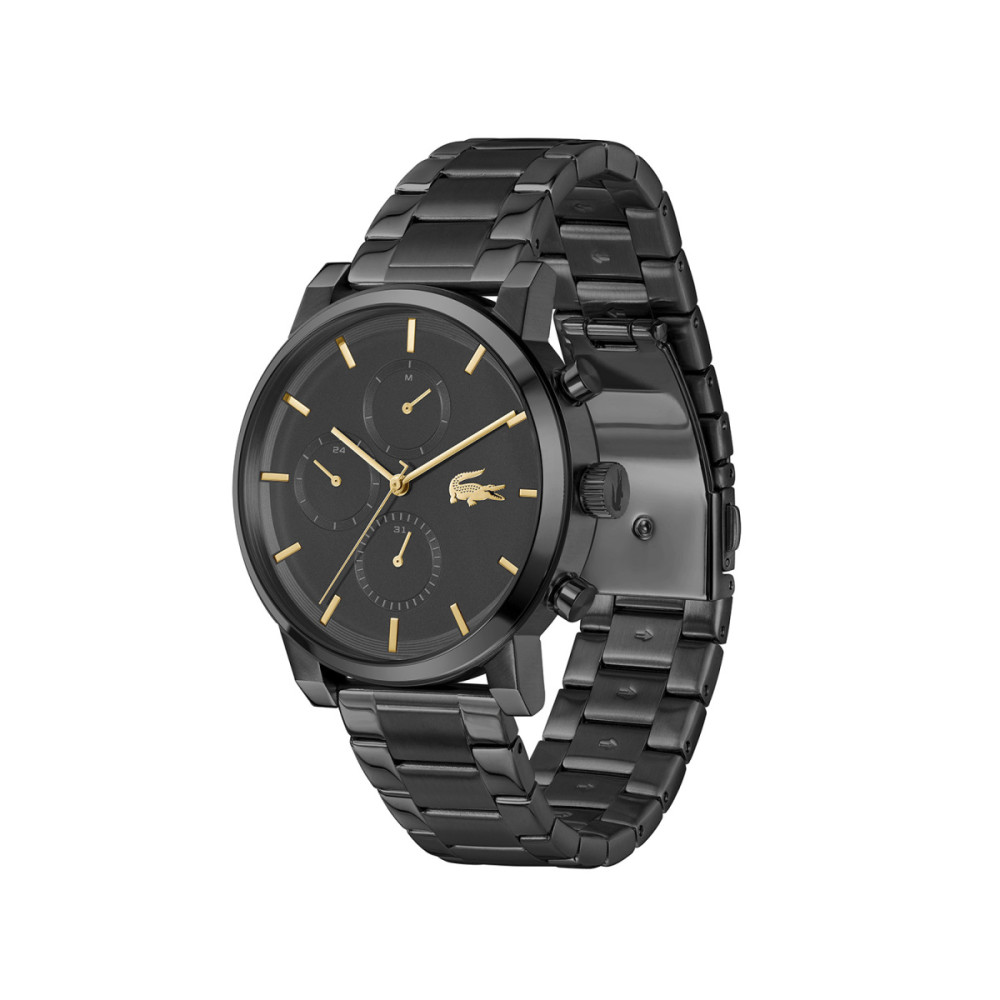 lacoste-replay-lc2011451-herenhorloge-zwart-staal-goudkleurige-wijzers-44-mm