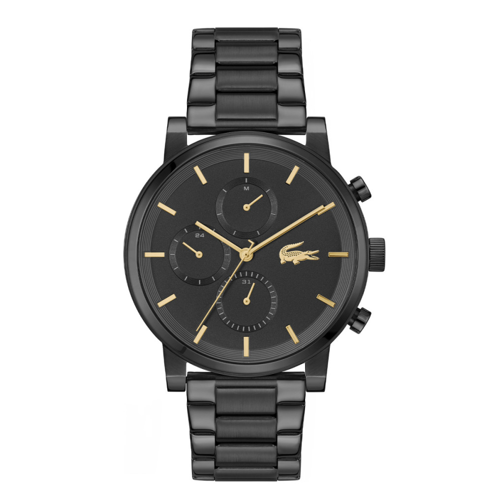 lacoste-replay-lc2011451-herenhorloge-zwart-staal-goudkleurige-wijzers-44-mm
