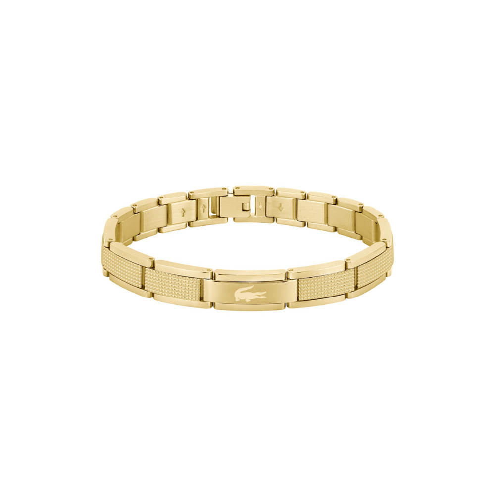 lacoste-stencil-lcj2040219-schakelarmband-goudkleurig-rechthoekig-heren-9-mm-breedte-lengte-19-cm