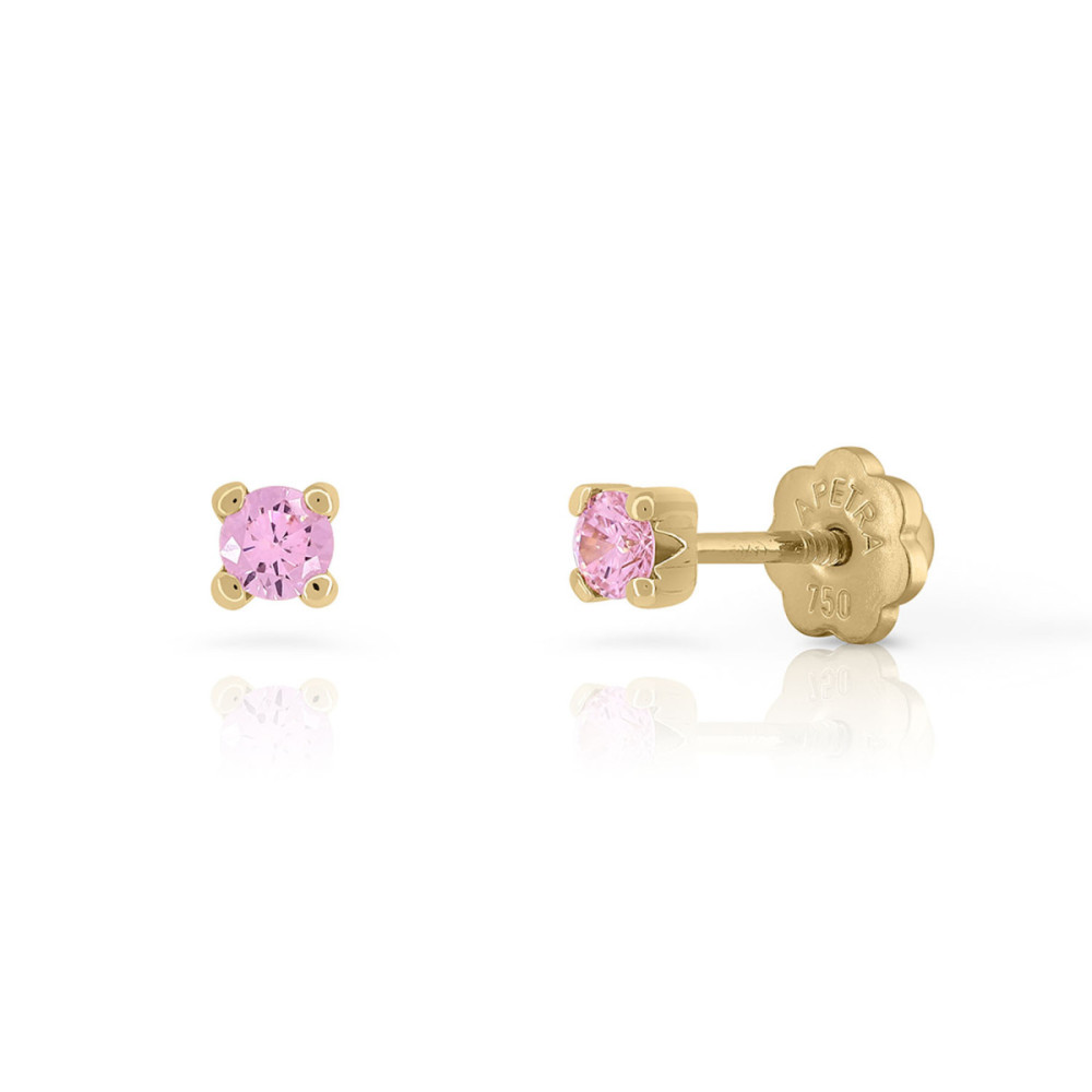 lapetra-lp9es1500-43r-roze-oorknopjes-9k-goudkleurig-rond-kinderen-3-mm-diameter