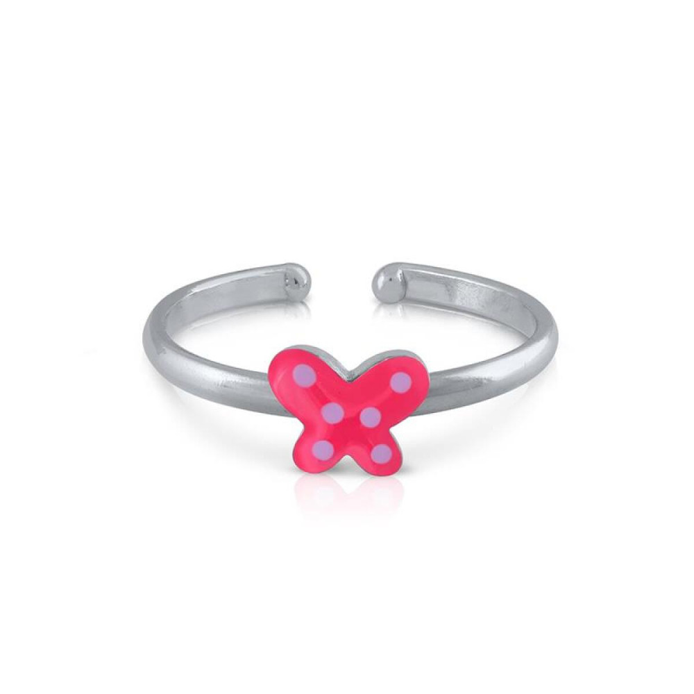 lapetra-lpri0063-roze-vlinder-ring-emaille-en-zilver-voor-kinderen-5-mm-breed