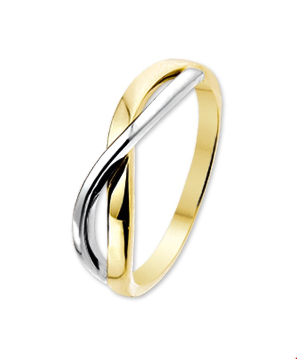 14-karaat-bicolor-crossover-ring-met-modern-kruisend-ontwerp