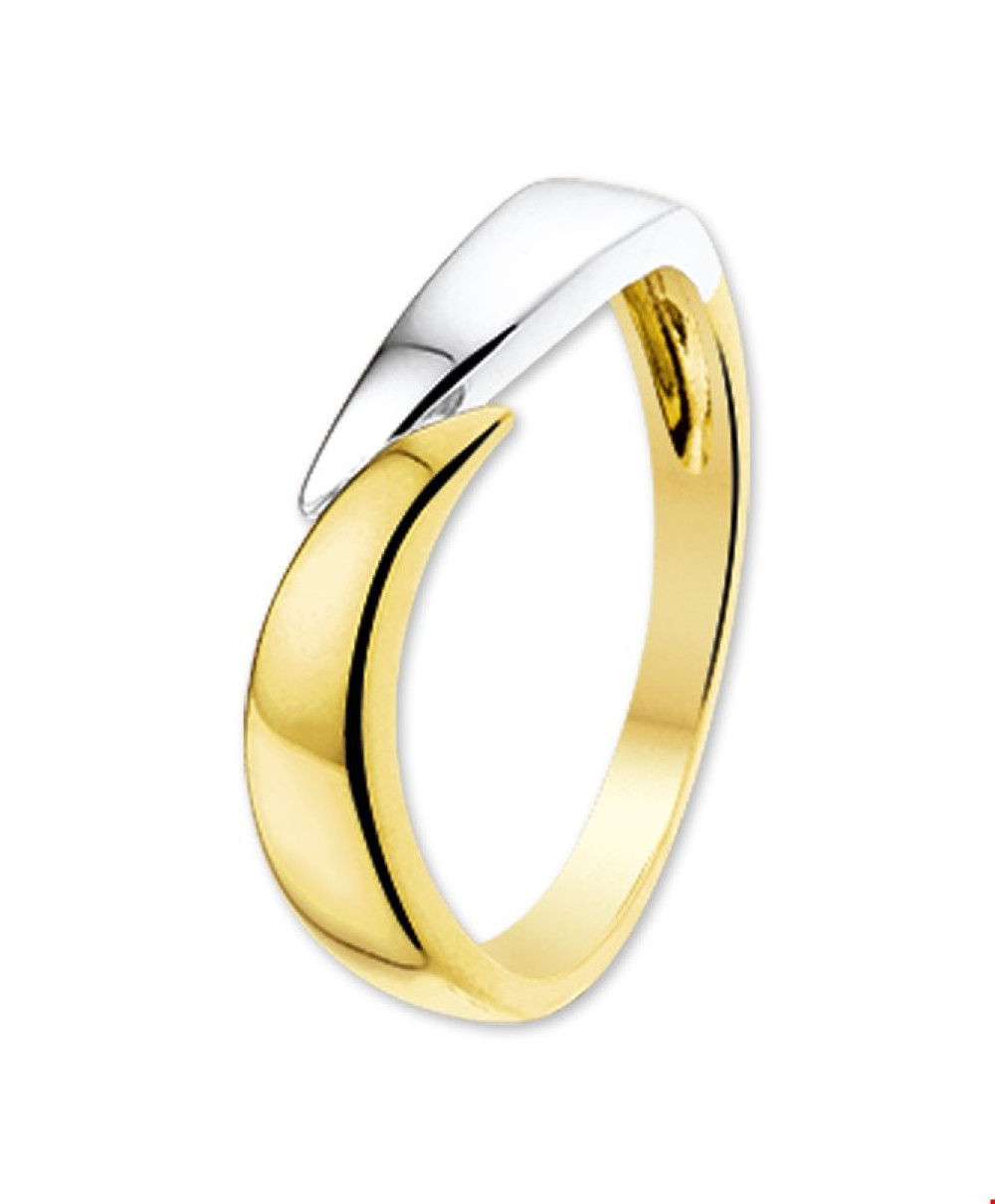 14-karaat-bicolor-crossoverring-zonder-stenen