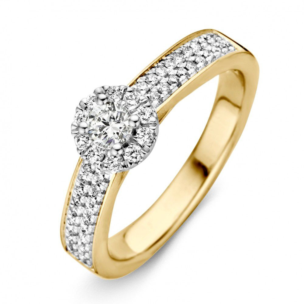 14-karaat-bicolor-entourage-ring-met-diamanten-halo-en-pave