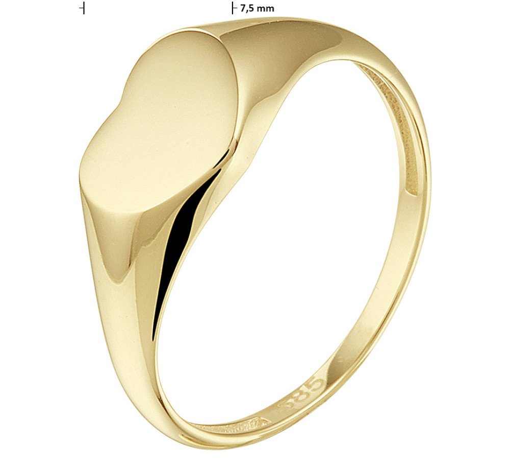 14-karaat-geelgouden-graveerbare-zegelring-met-hartje