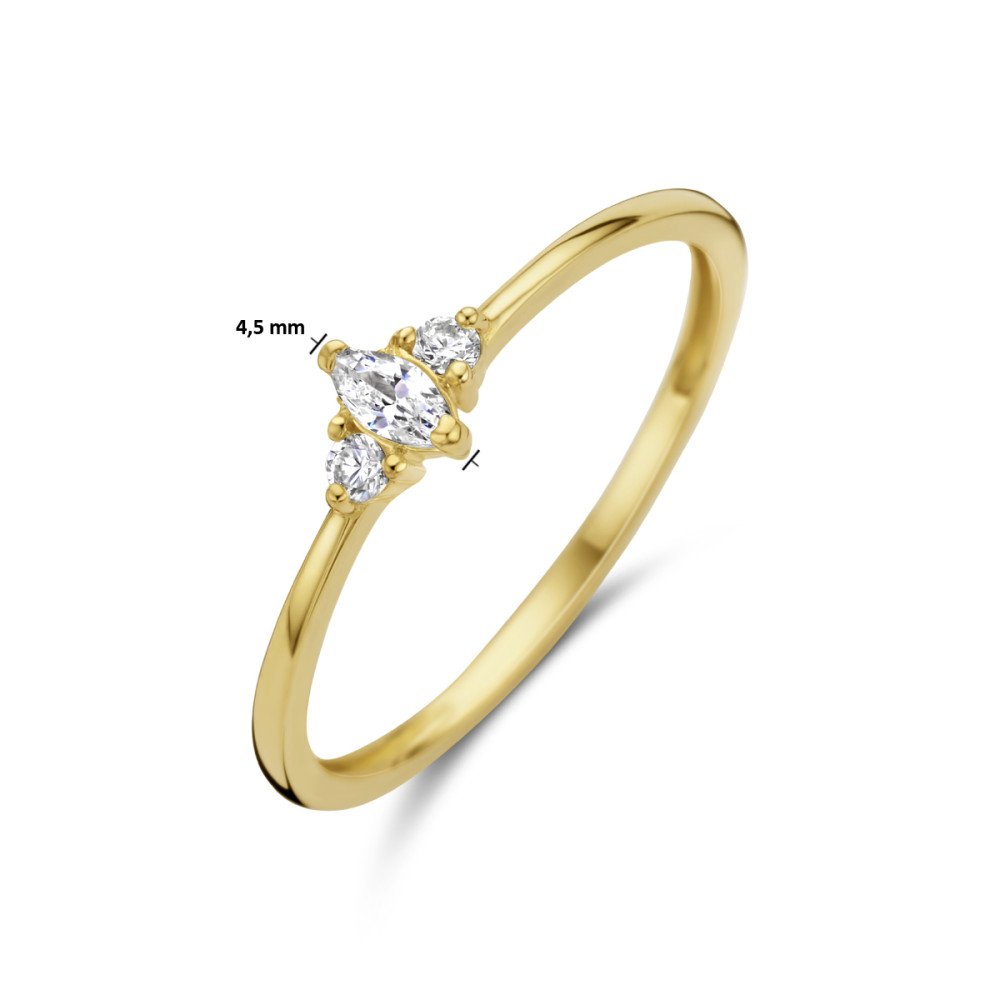14-karaat-geelgouden-solitair-ring-met-marquise-zirkonia-en-zijstenen