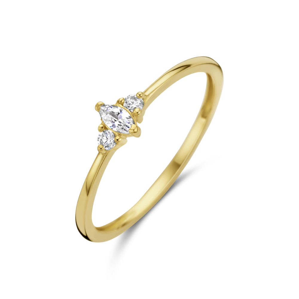 14-karaat-geelgouden-solitair-ring-met-marquise-zirkonia-en-zijstenen