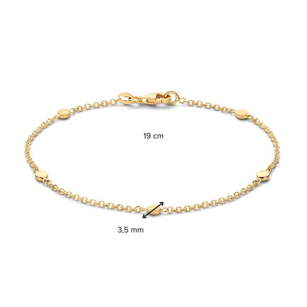 14-karaat-gouden-armband-met-ronde-schakels-glanzend-en-mat-lengte-19-cm