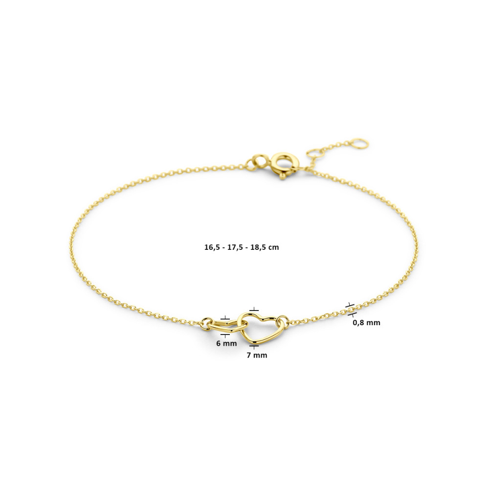 14-karaat-gouden-armband-met-twee-verweven-hartjes-6-mm-x-7-mm-lengte-16-5-cm-17-5-cm-18-5-cm