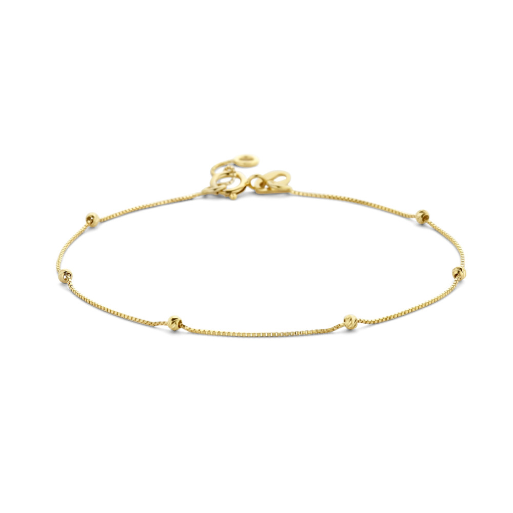 14-karaat-gouden-bolletjes-armband-met-verstelbare-lengte
