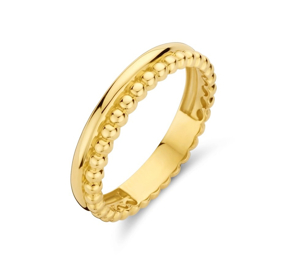14-karaat-gouden-bolletjesring-met-speelse-textuur