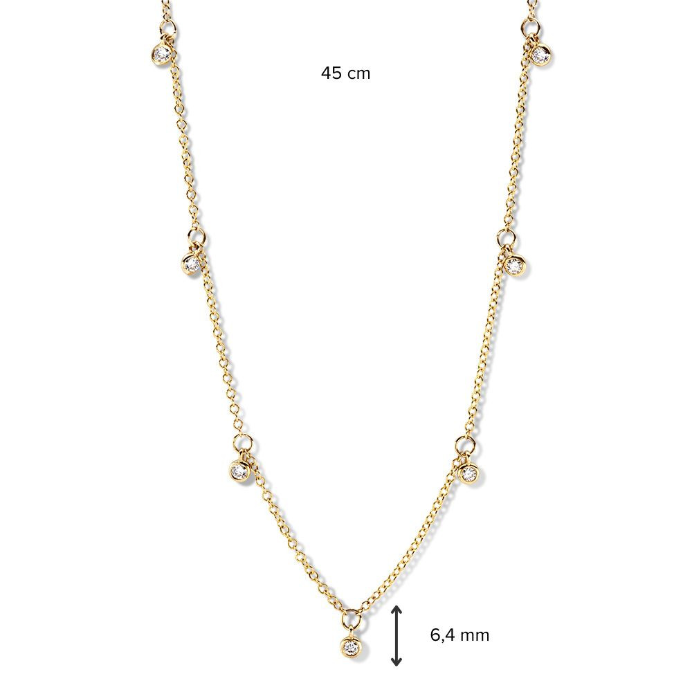 14-karaat-gouden-collier-met-7-diamanten-hangers-0-25-crt-lengte-42-45-cm