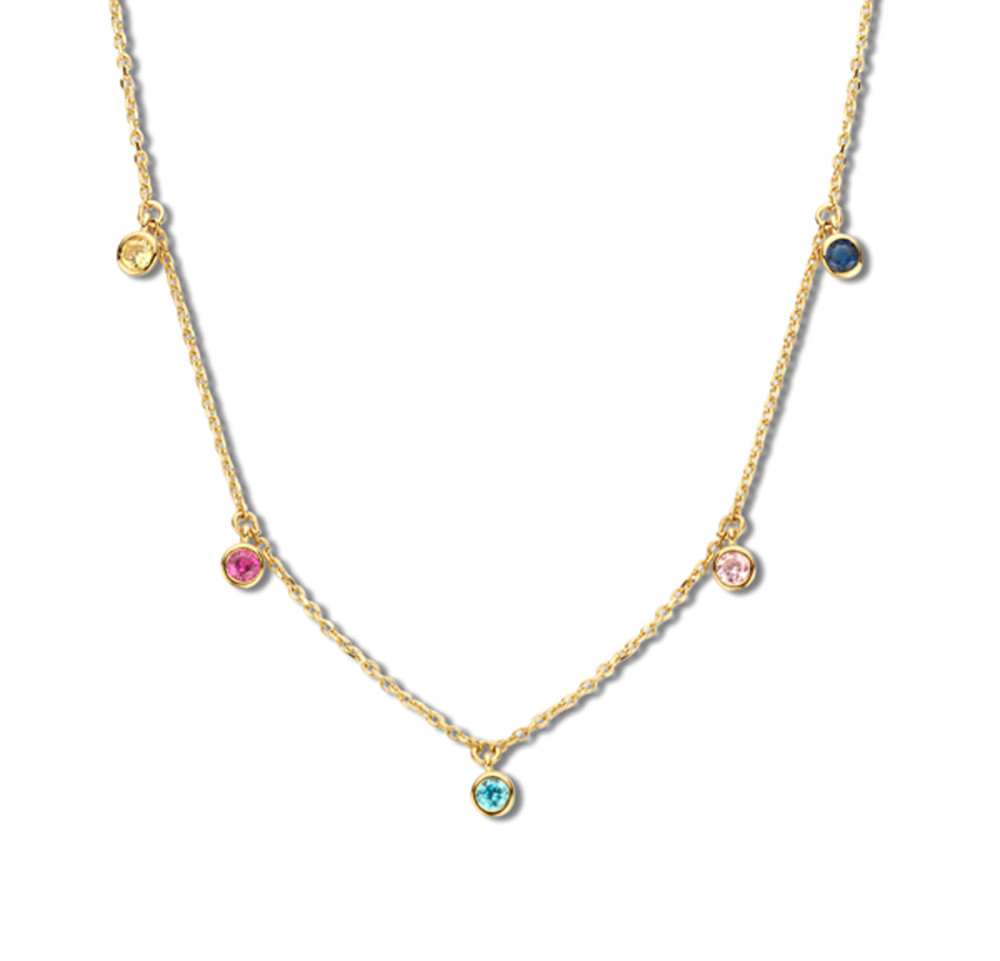 14-karaat-gouden-collier-met-gekleurde-zirkonia-met-hanger-in-goud-en-zirkonia-lengte-40-cm