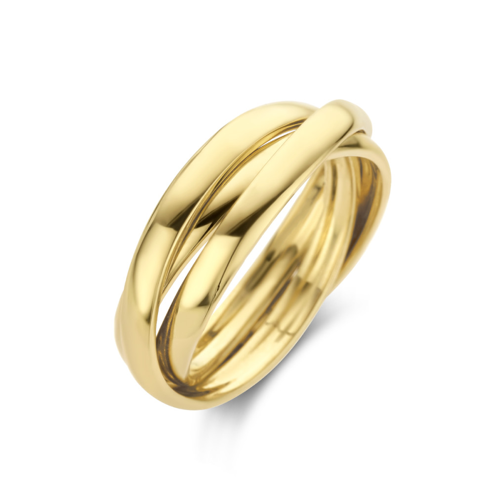14-karaat-gouden-crossover-ring-met-glanzende-overlappende-banden