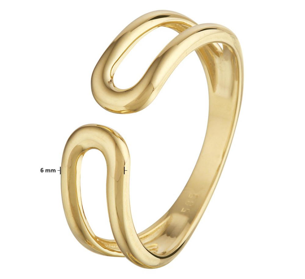 14-karaat-gouden-crossover-ring-met-vloeiend-golvend-ontwerp