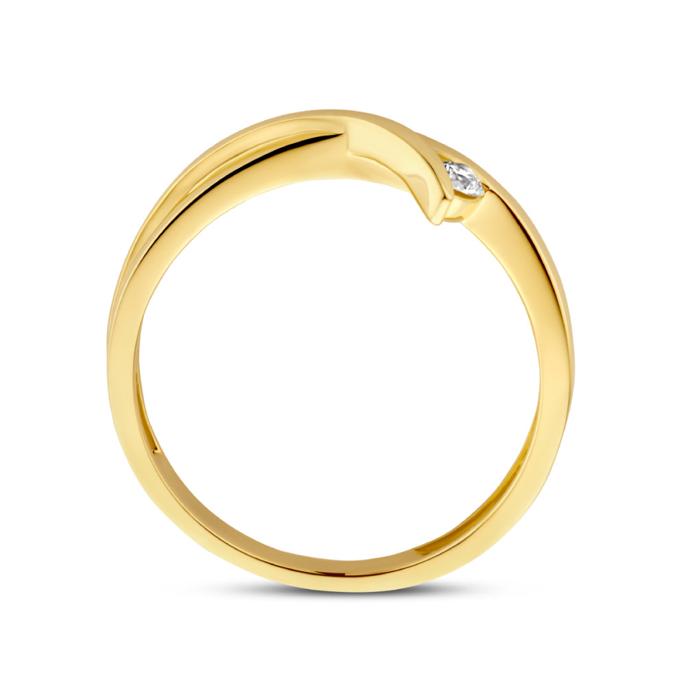 14-karaat-gouden-crossover-solitair-ring-met-diamant
