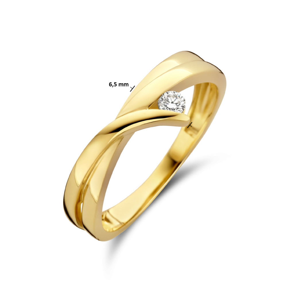 14-karaat-gouden-crossover-solitair-ring-met-diamant