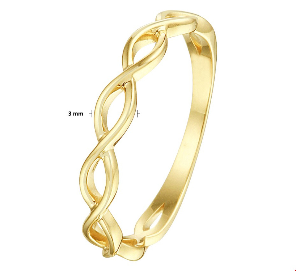 14-karaat-gouden-crossoverring-met-vloeiend-golvend-ontwerp
