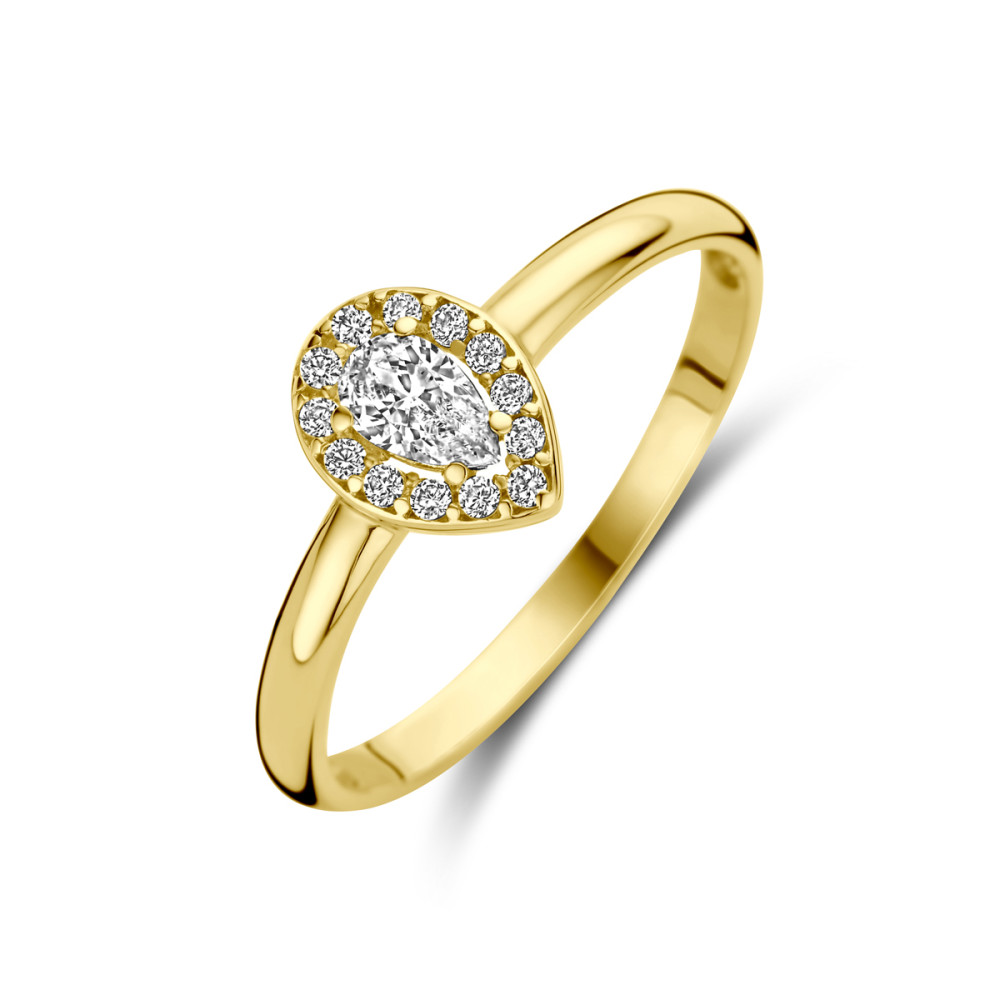 14-karaat-gouden-druppelring-met-halo-zirkonia-s