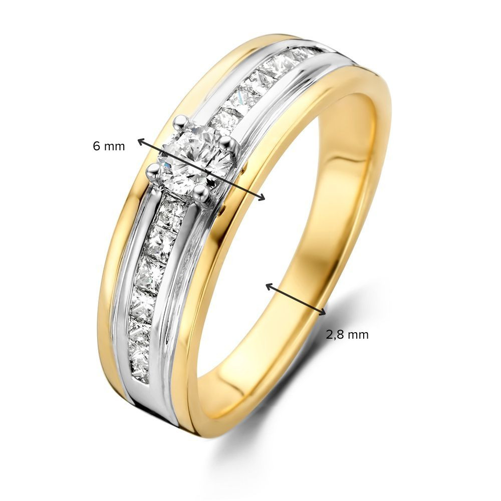 14-karaat-gouden-en-witgouden-ring-met-diamanten-rij-0-54-crt-van-6-mm-breed