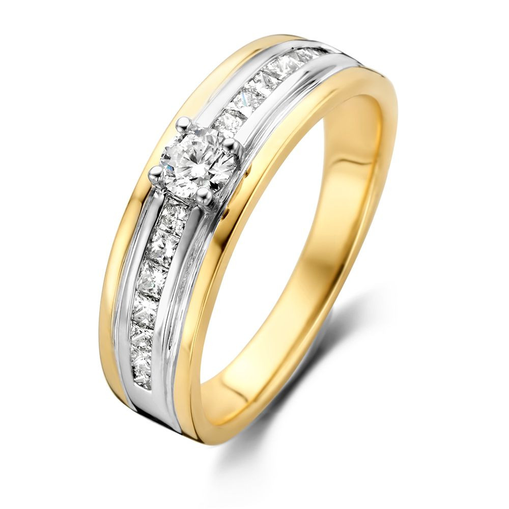 14-karaat-gouden-en-witgouden-ring-met-diamanten-rij-0-54-crt-van-6-mm-breed