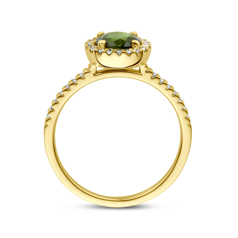 14-karaat-gouden-entourage-ring-met-groene-toermalijn-en-diamanten
