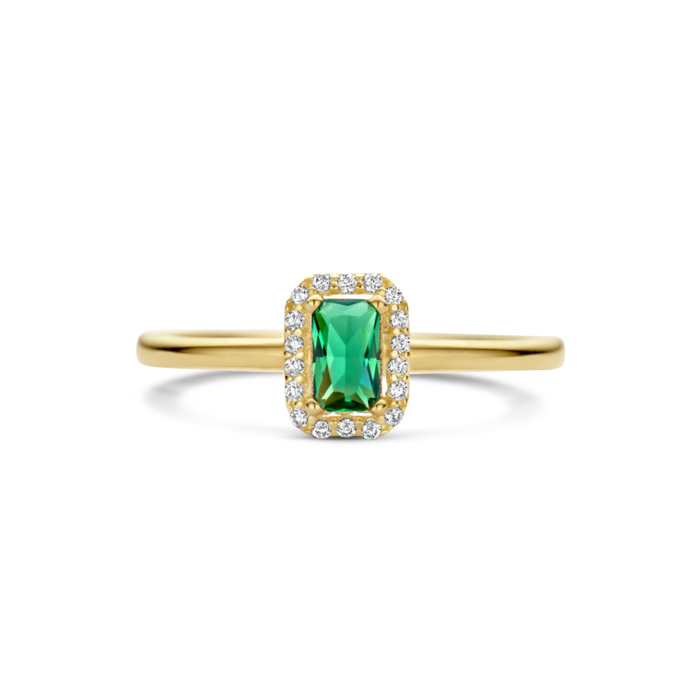 14-karaat-gouden-entourage-ring-met-groene-zirkonia-en-diamanten/diameter-17-75-mm-ringmaat-56