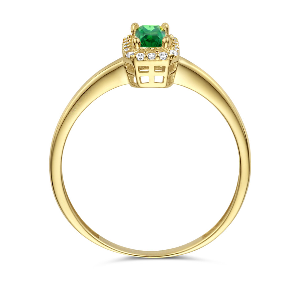 14-karaat-gouden-entourage-ring-met-groene-zirkonia-en-diamanten/diameter-17-75-mm-ringmaat-56